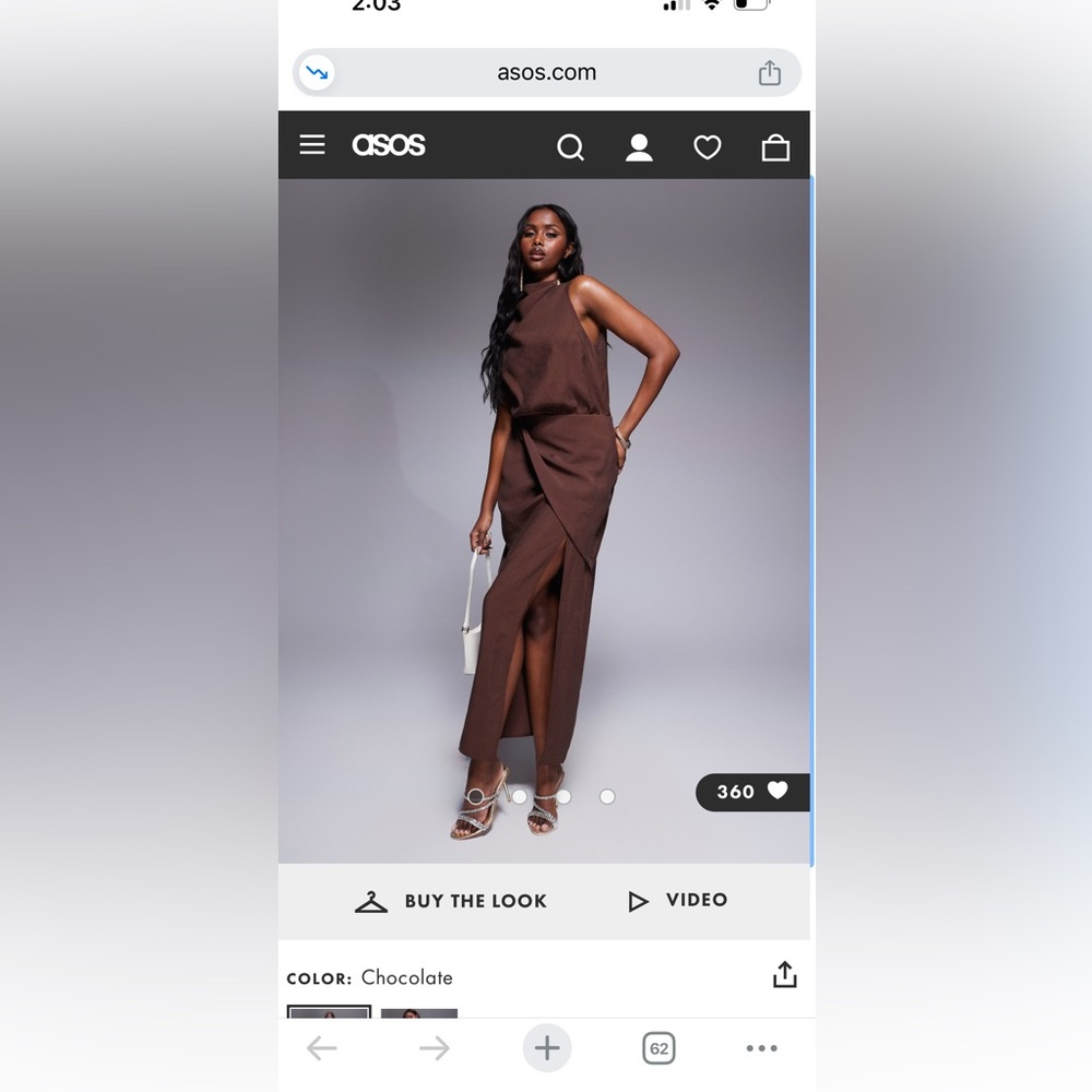 ASOS Chocolate Asymmetrical Dress